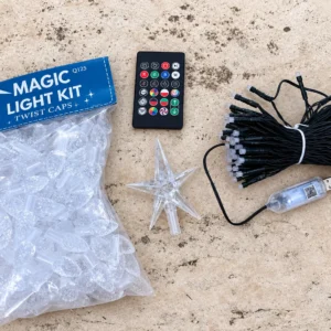 Magic Light Kit contents flat lay on stone